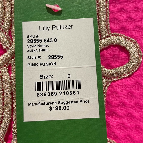 NWT Lilly Pulitzer Alexa Shift Pink Fusion - Picture 4 of 4